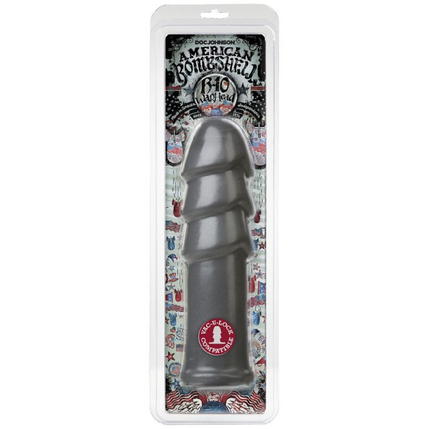 B-10 Warhead 10in Anal Dildo Gun Metal
