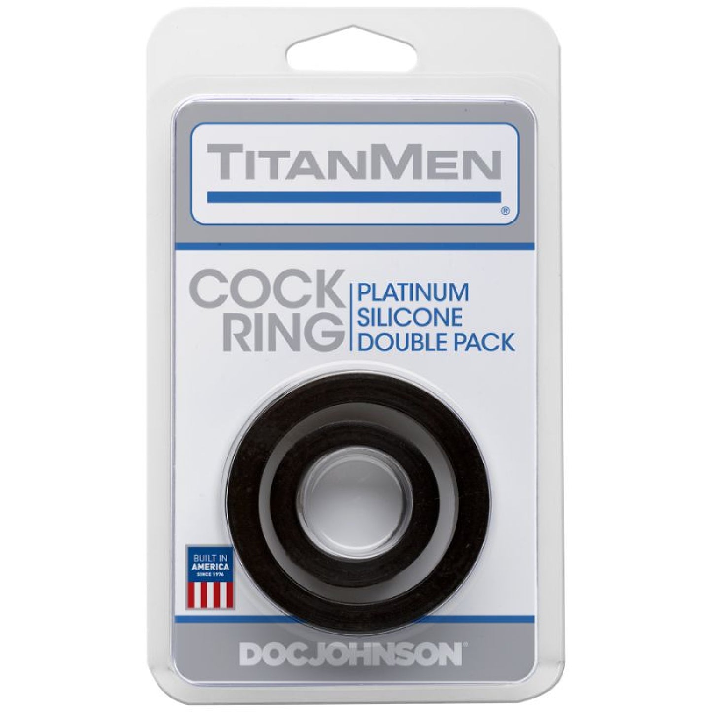 Silicone Cock Rings Double Pk Black