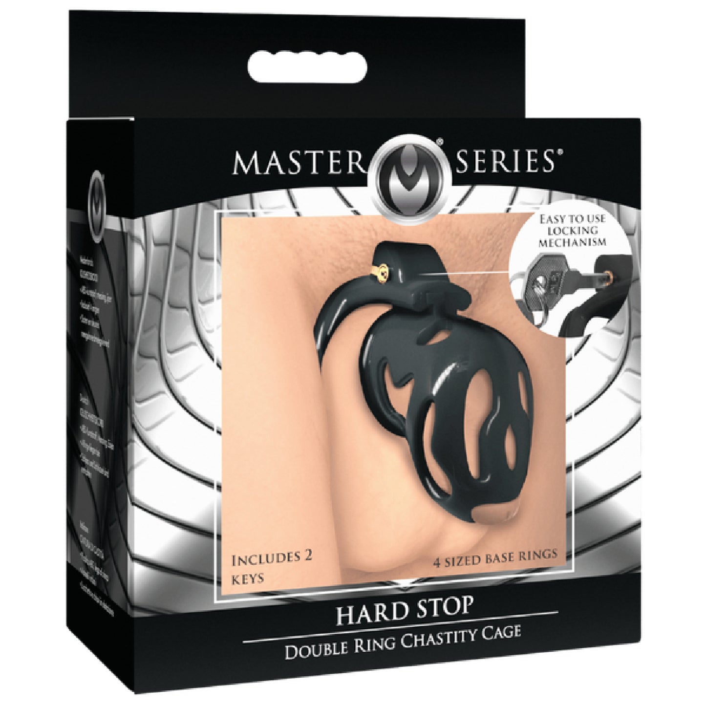 Hard Stop Double Ring Chastity Cage - Buy Sex Kits in Australia | bullet vibrators Australia