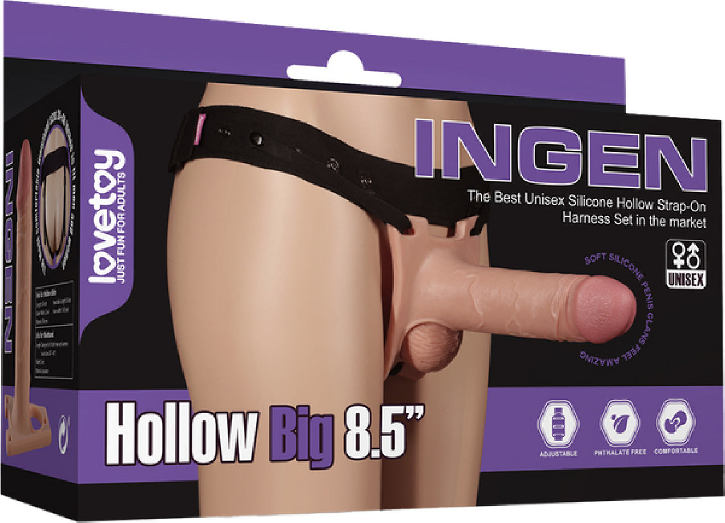 Hollow Big 8.5'' Strap-on - sex kits sets Australia | male masturbators Australia