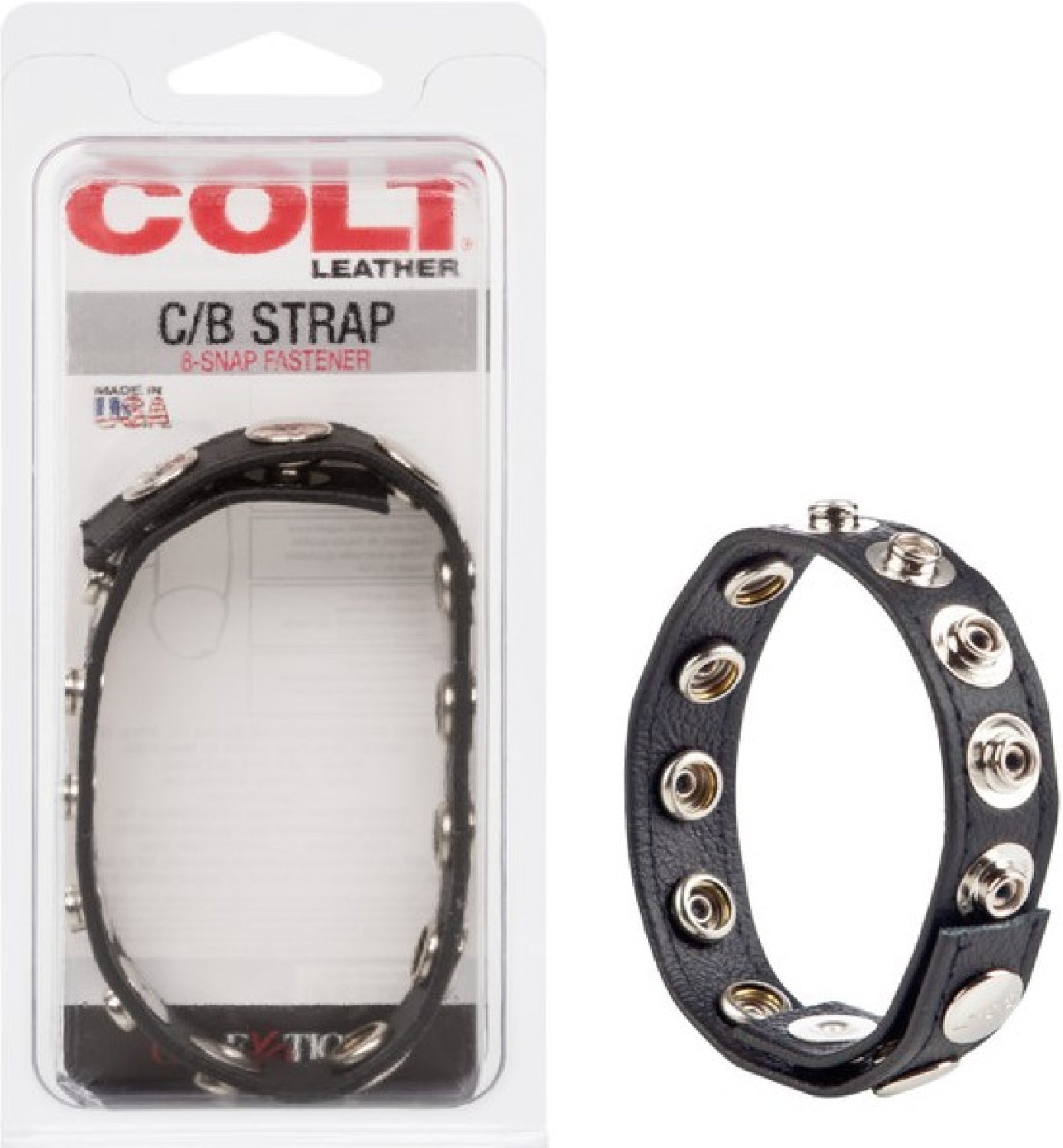 Leather C/B Strap 8-Snap Fastener - sex kits sets Australia | Buy Sex Kits in Australia