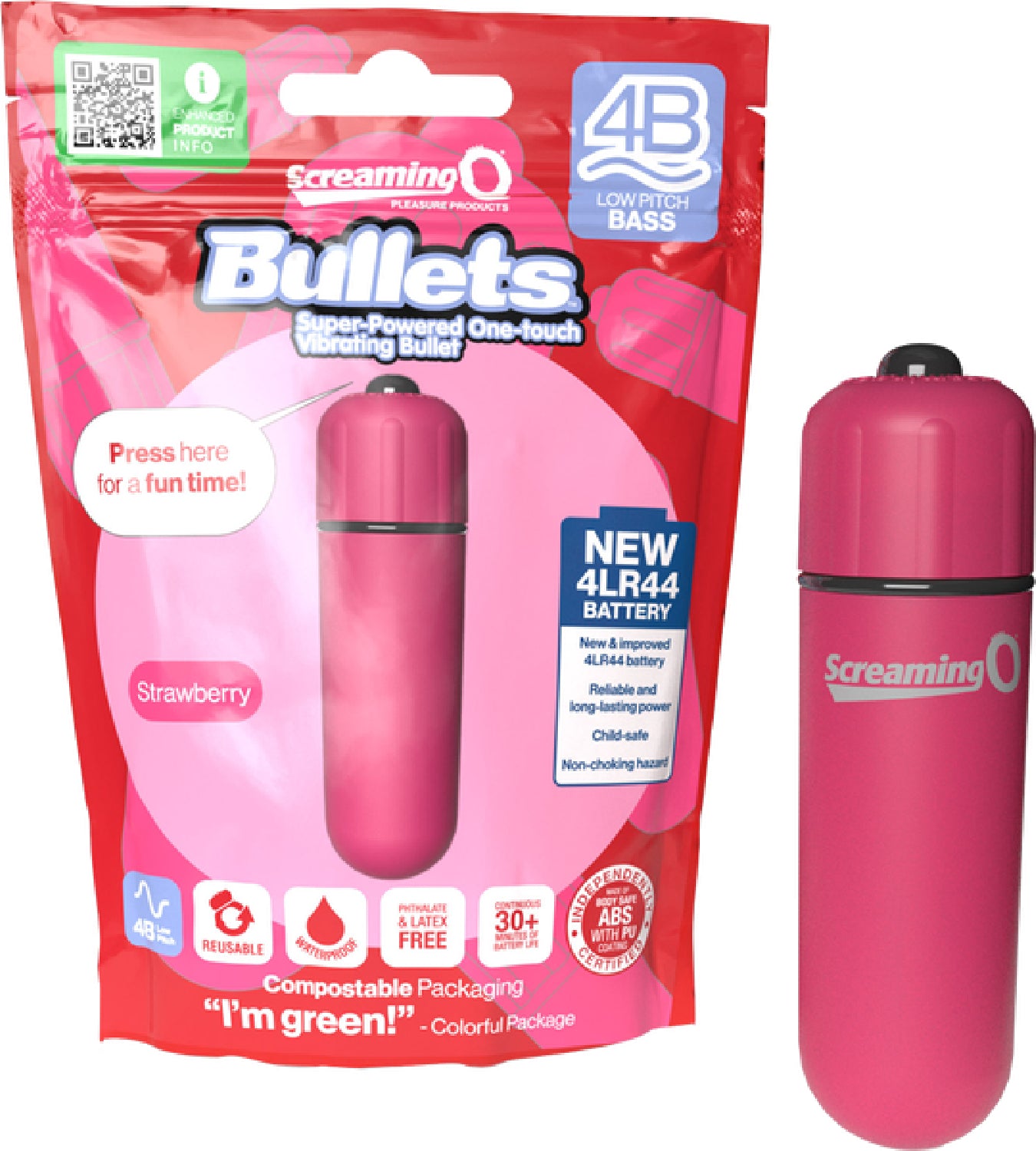 Bullets 4B Low Pitch Bass - female sex toys | Buy Glass Sex Toys in Australia