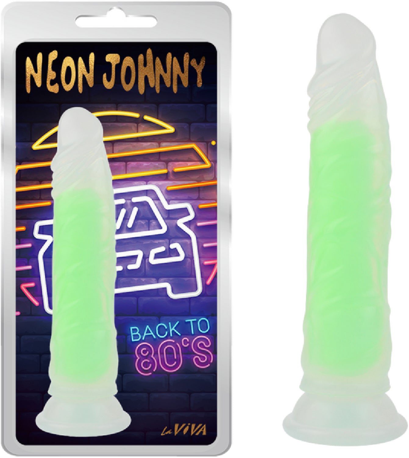 Neon Johnny 8.4" Plus Free Clean Vibe - Buy Sex Swings in Australia | Penis Pumps in Australia