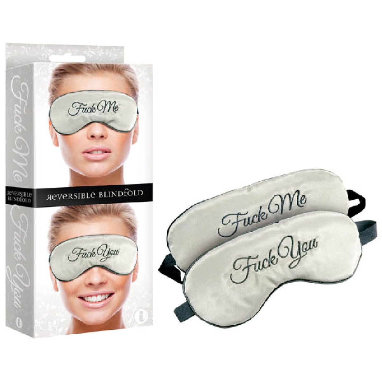 Fuck Me/Fuck You Reversible Blindfold - bondage gear Australia |