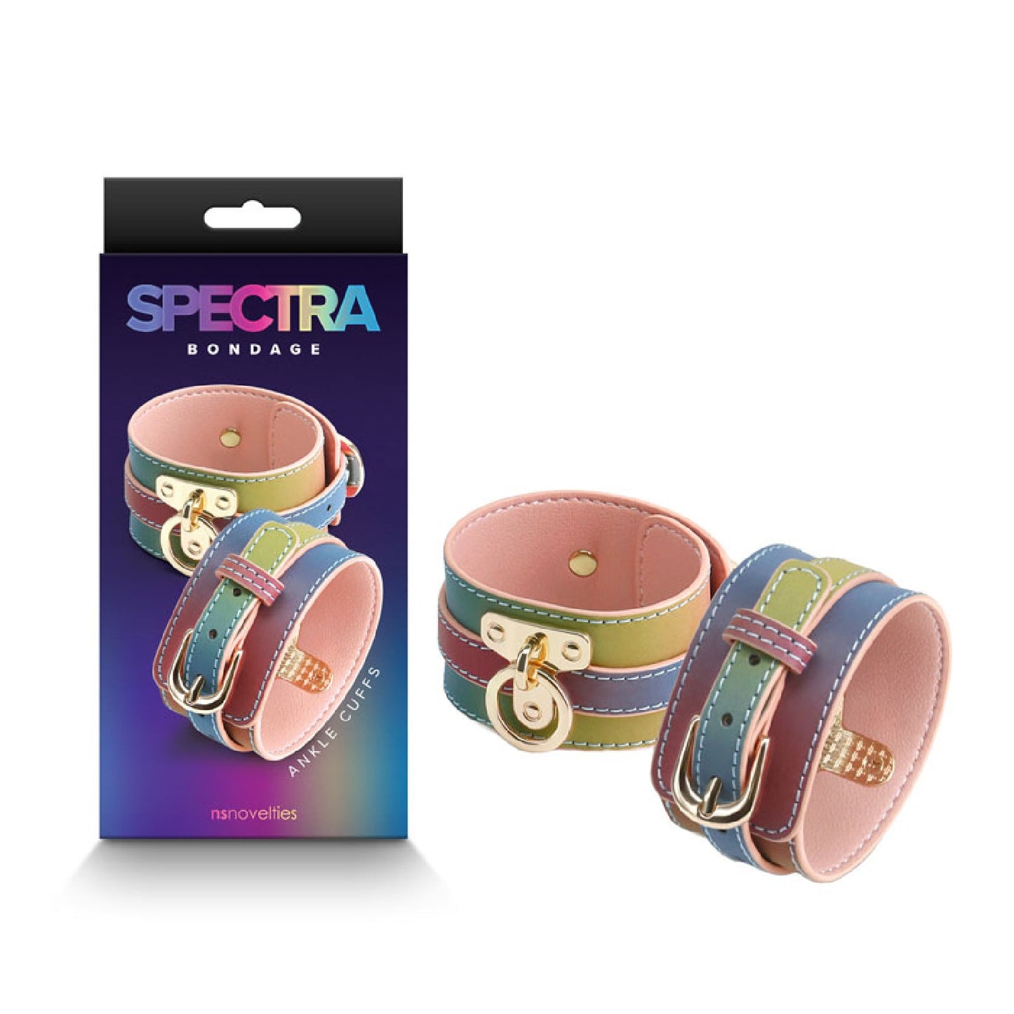 Spectra Bondage Ankle Cuffs - Rainbow - dildos Australia | Dildos