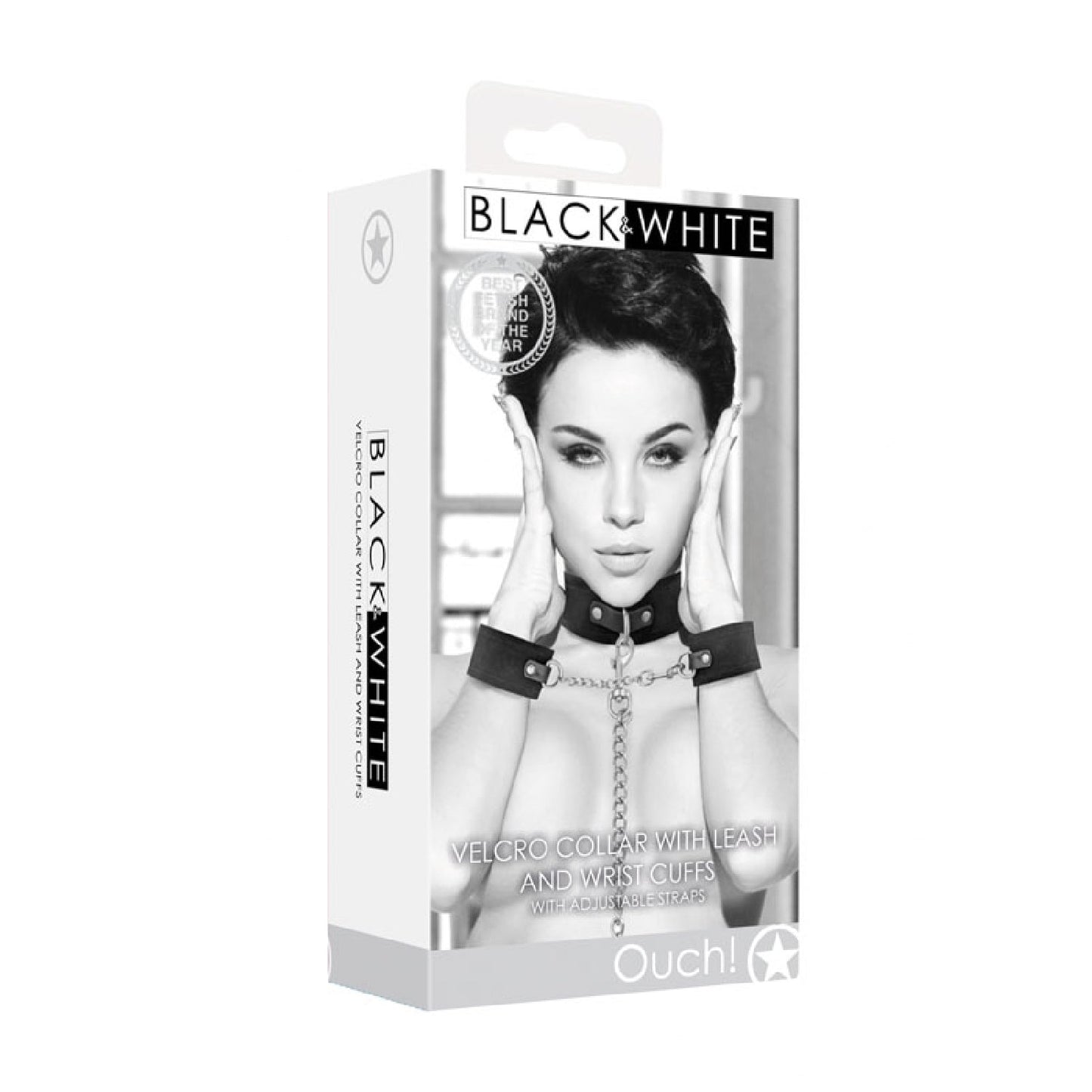 OUCH! BW Velcro Collar With Leash And Hand Cuffs - Buy Sex Kits i