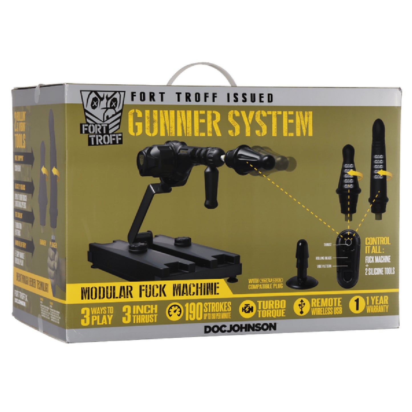 Gunner System - 3-In-1 Modular Fuck Machine - fetish gear Australia | Buy Glass Sex Toys in Australia