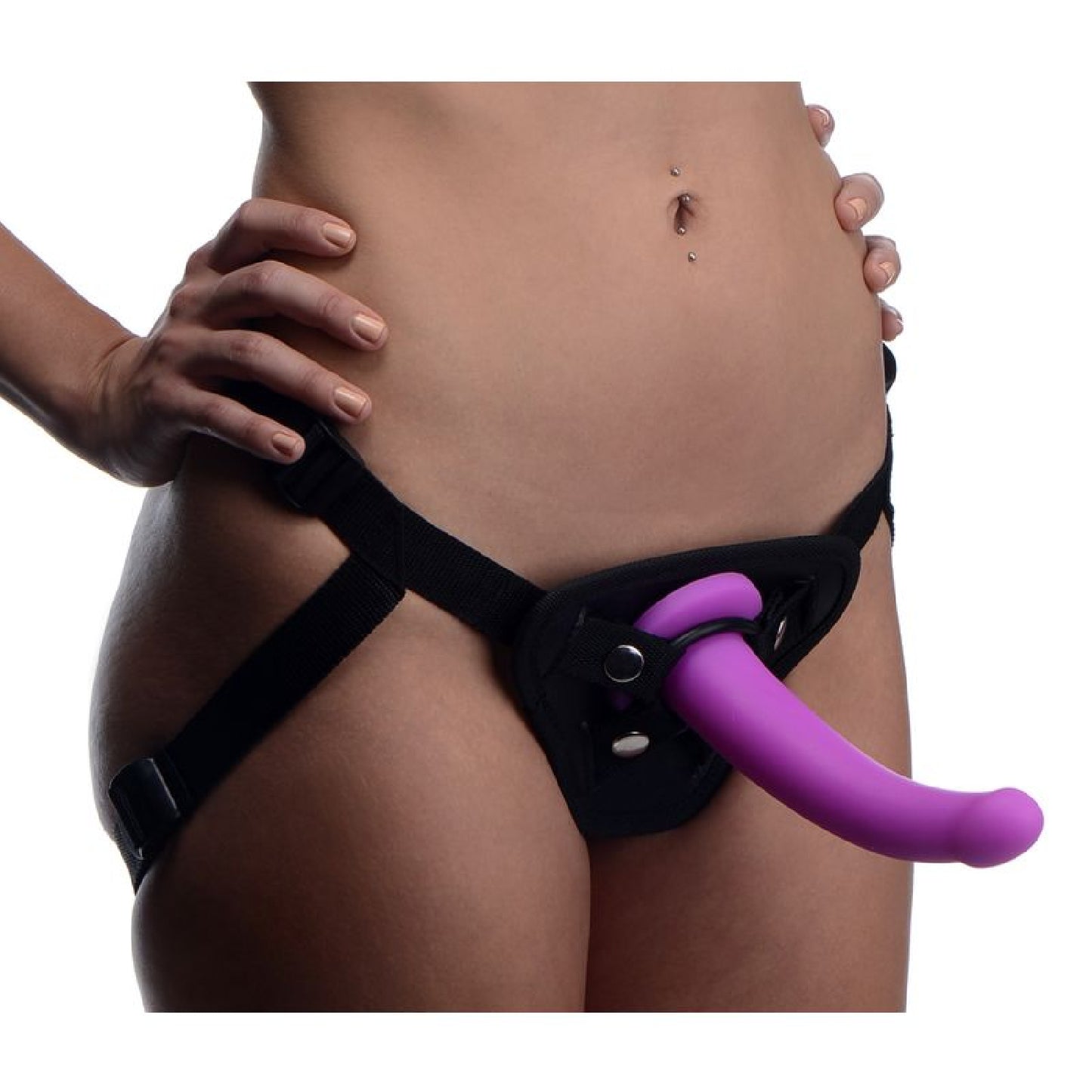Navigator Silicone G-Spot Dildo with Harness