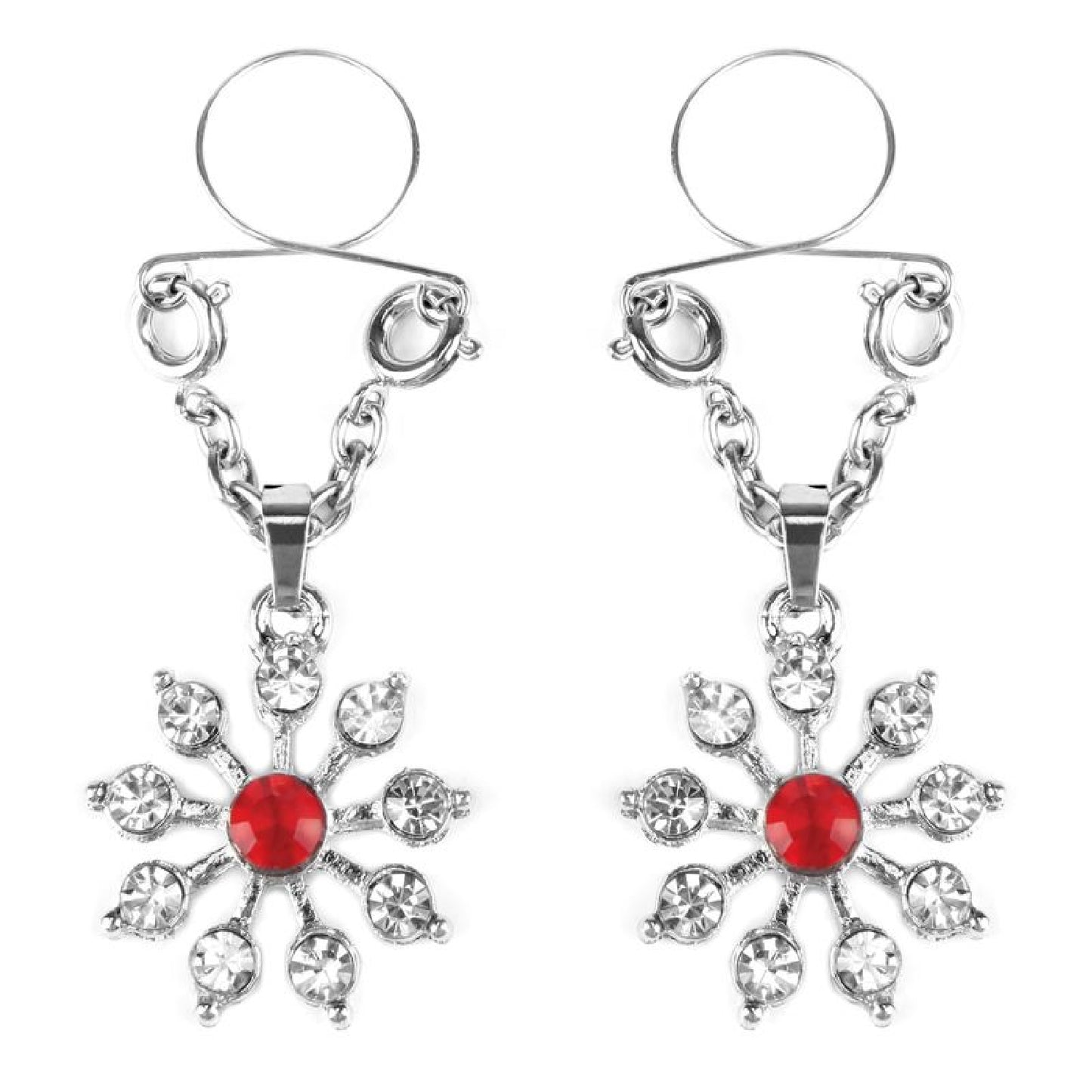 Ruby and Diamond Star Nipple Jewellery