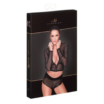 Sheer Zipped Tulle Top