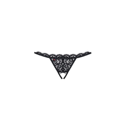 Crotchless Lace Thong 831 Black