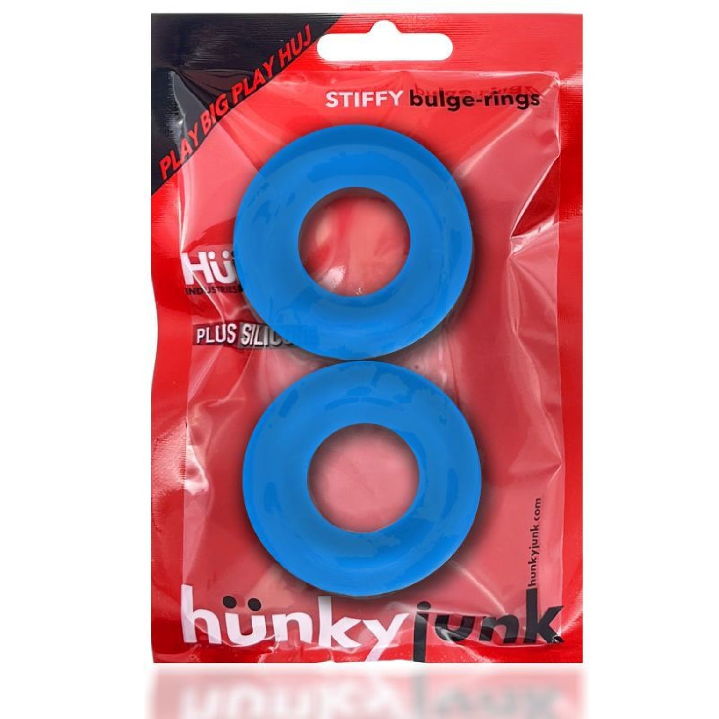 Stiffy 2 Pc Bulge Cockrings by HunkyJunk Teal Ice