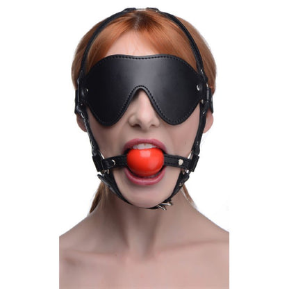 Blindfold Harness w Ball Gag
