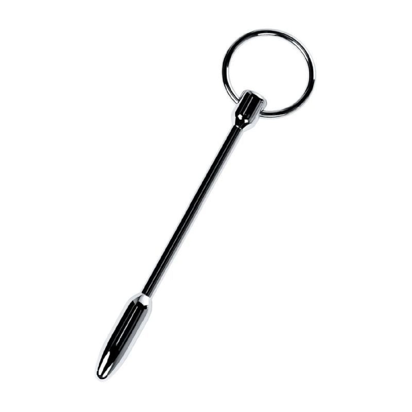 Silver Metal Urethral Plug w Ring