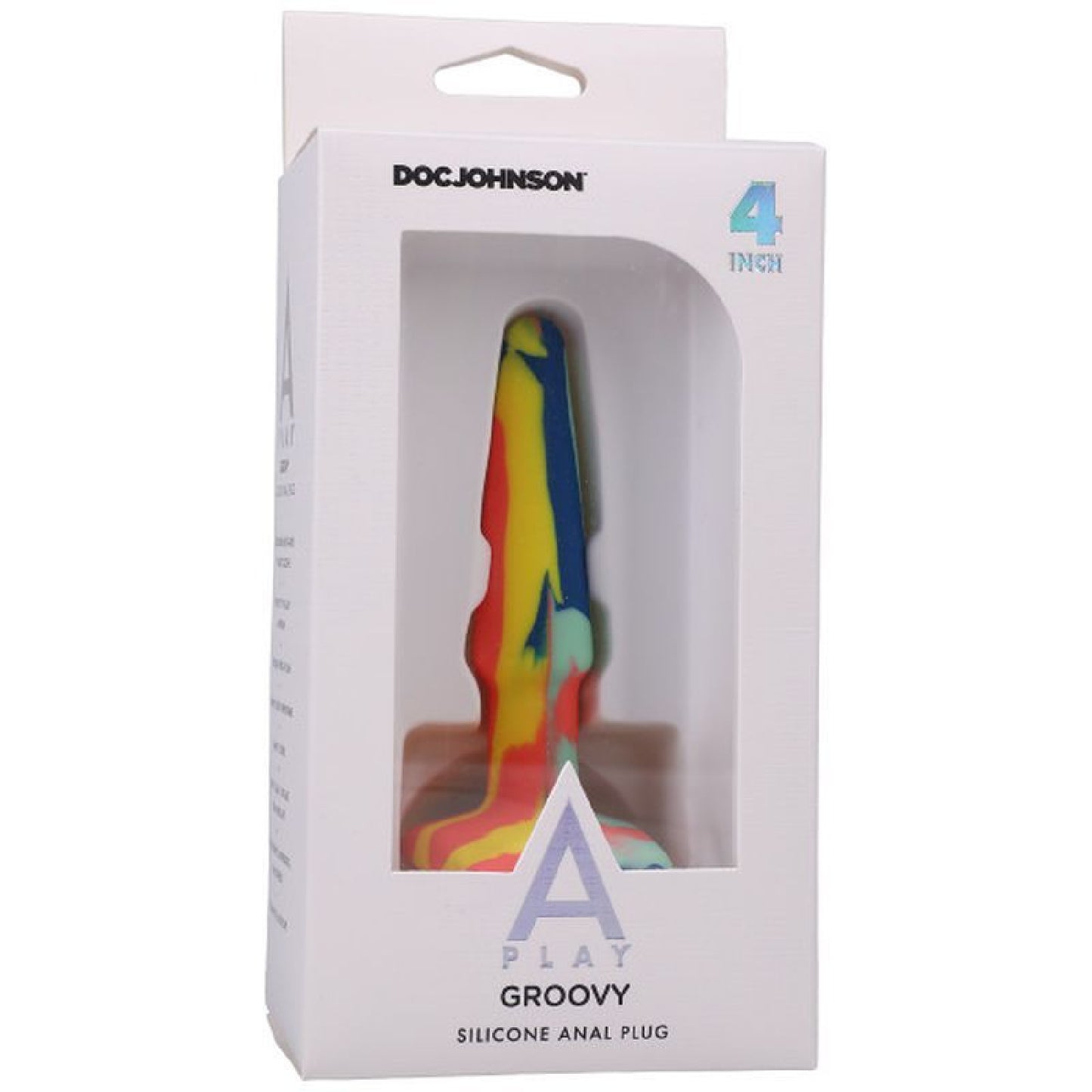 Groovy Silicone Anal Plug 4in Sunrise