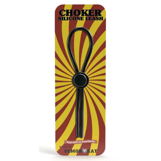 Silicone Choker Leash Black