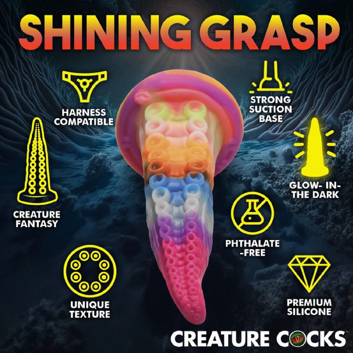 Luminoctopus GITD Tentacle Dildo