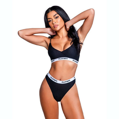 Playboy Lifestyle Bunny 2 Pc Set White