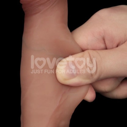 Sliding Skin Pro Dual Layer Silicone Dong 7.5in