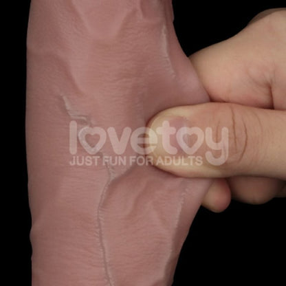 Sliding Skin Pro Dual Layer Silicone Dong 10in