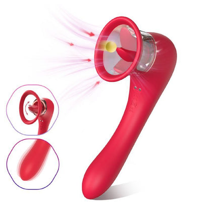 Trumpet 3-in-1 Sucking Licking Vibrating Vaginal Stimulator