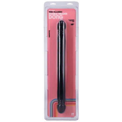 The Classic Double Header Dong - 18" - Smooth (Black)