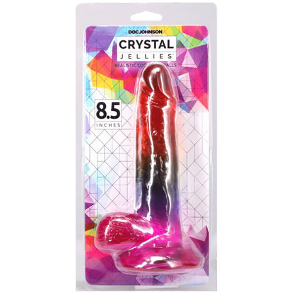 8.5" Realistic Cock with Balls (Rainbow)