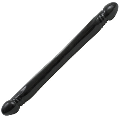 The Classic Double Header Dong - 18" - Smooth (Black)