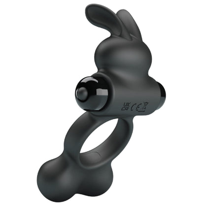 Yusuf - Vibrating Cockring with Steele Balls (Black)