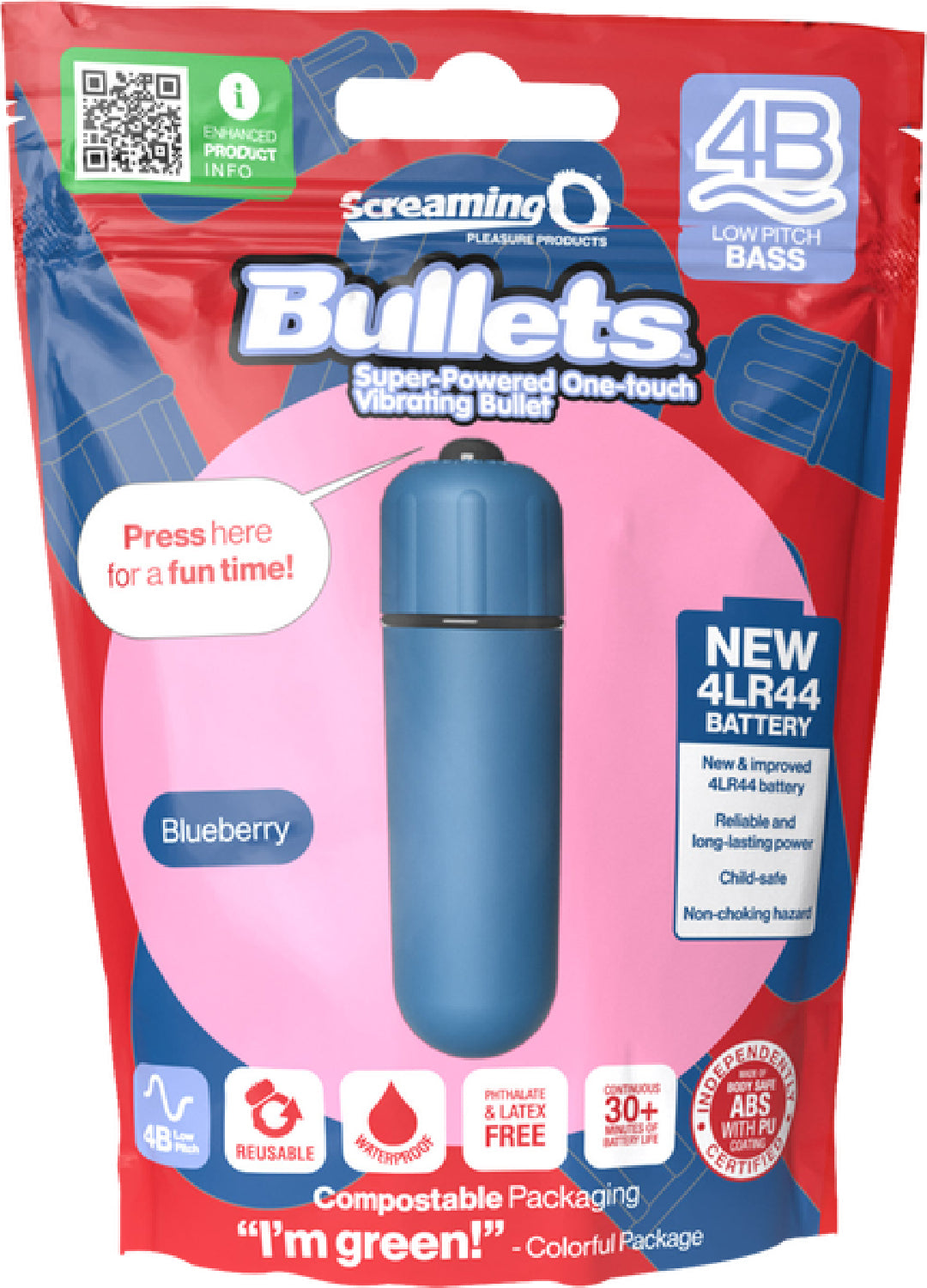 Bullets 4B Low Pitch Bass - female sex toys | Buy Glass Sex Toys in Australia