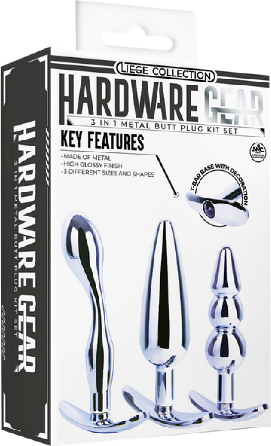 3 in 1 Metal Butt Plug Kit Set - Buy Sex Kits in Australia | fetish gear Australia