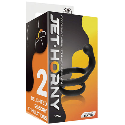 Cock Ring with Ball Strap and Clit Stimulator - sex toys online | adult store online Australia