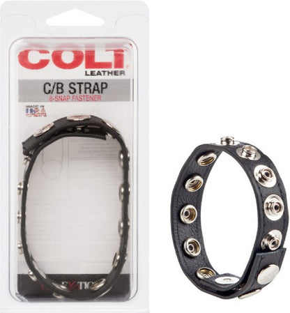 Leather C/B Strap 8-Snap Fastener - sex kits sets Australia | Buy Sex Kits in Australia