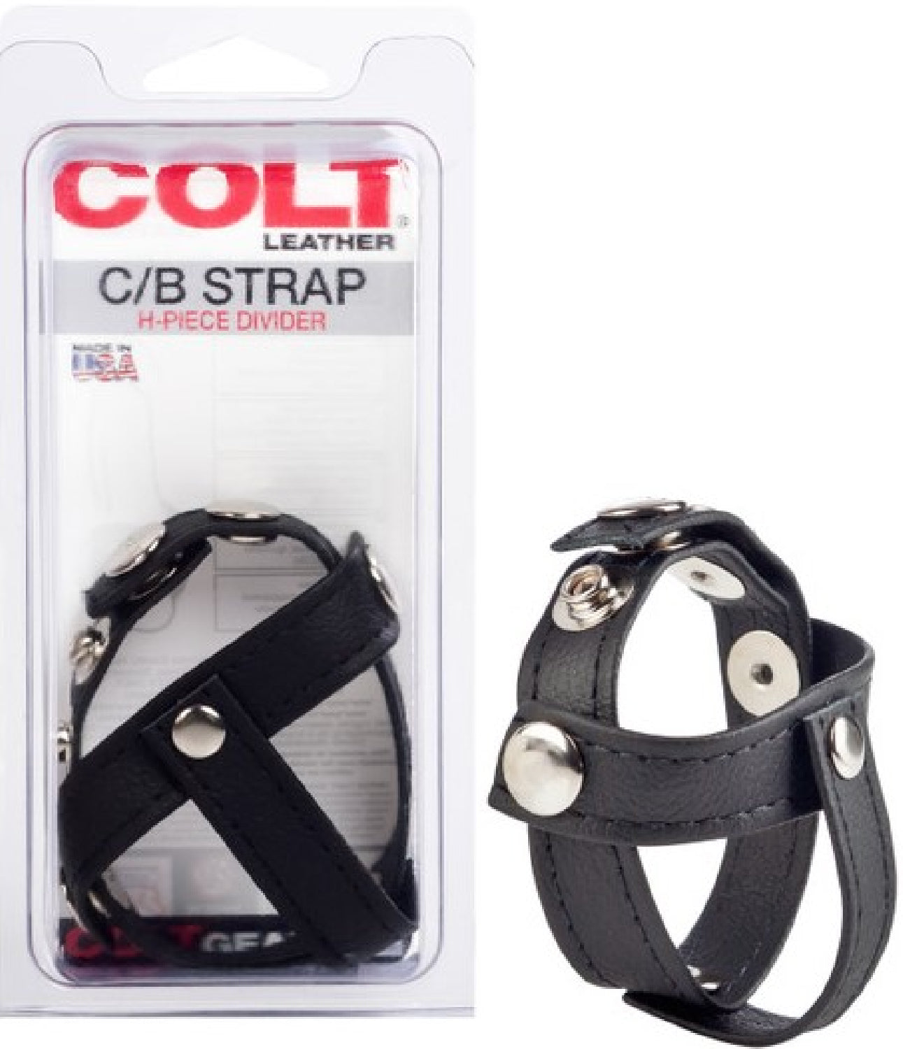 Leather C/B Strap H-Piece Divider - sex swings Australia | bullet vibrators Australia