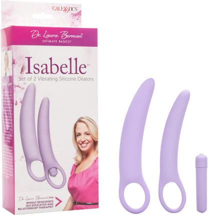Isabelle Set Of 2 Vibrating Silicone Dilators - glass sex toys Australia | Buy Bondage Gear in Australia