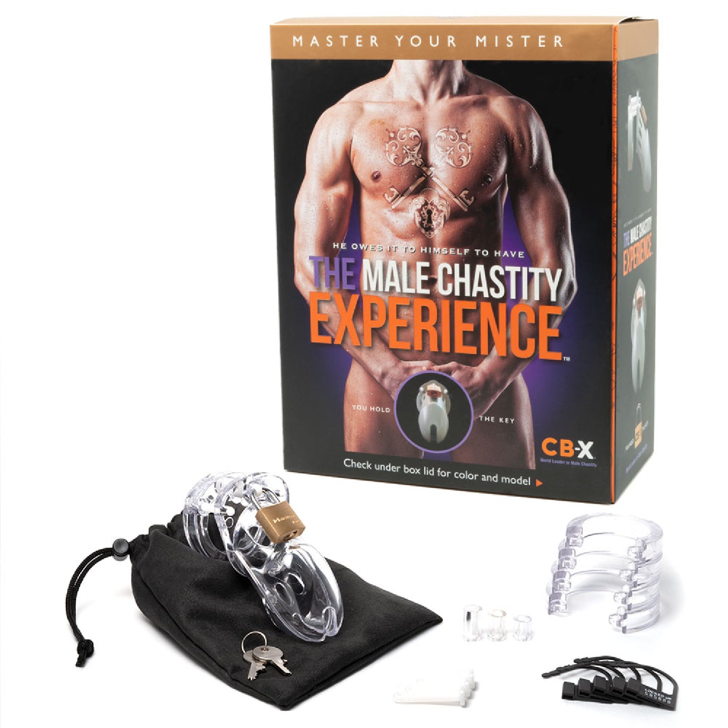 CB-3000 Chastity Cock Cage Kit - Clear - Best Anal Toys in Australia | glass sex toys Australia