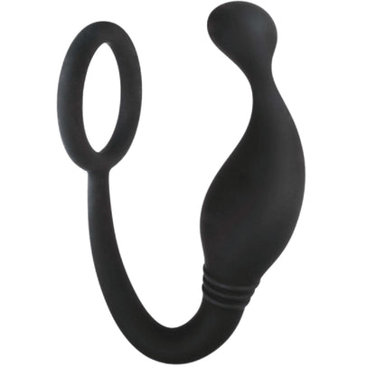 Prostate Plug with Love Ring - 4.5" - fetish gear Australia | Best Anal Toys in Australia