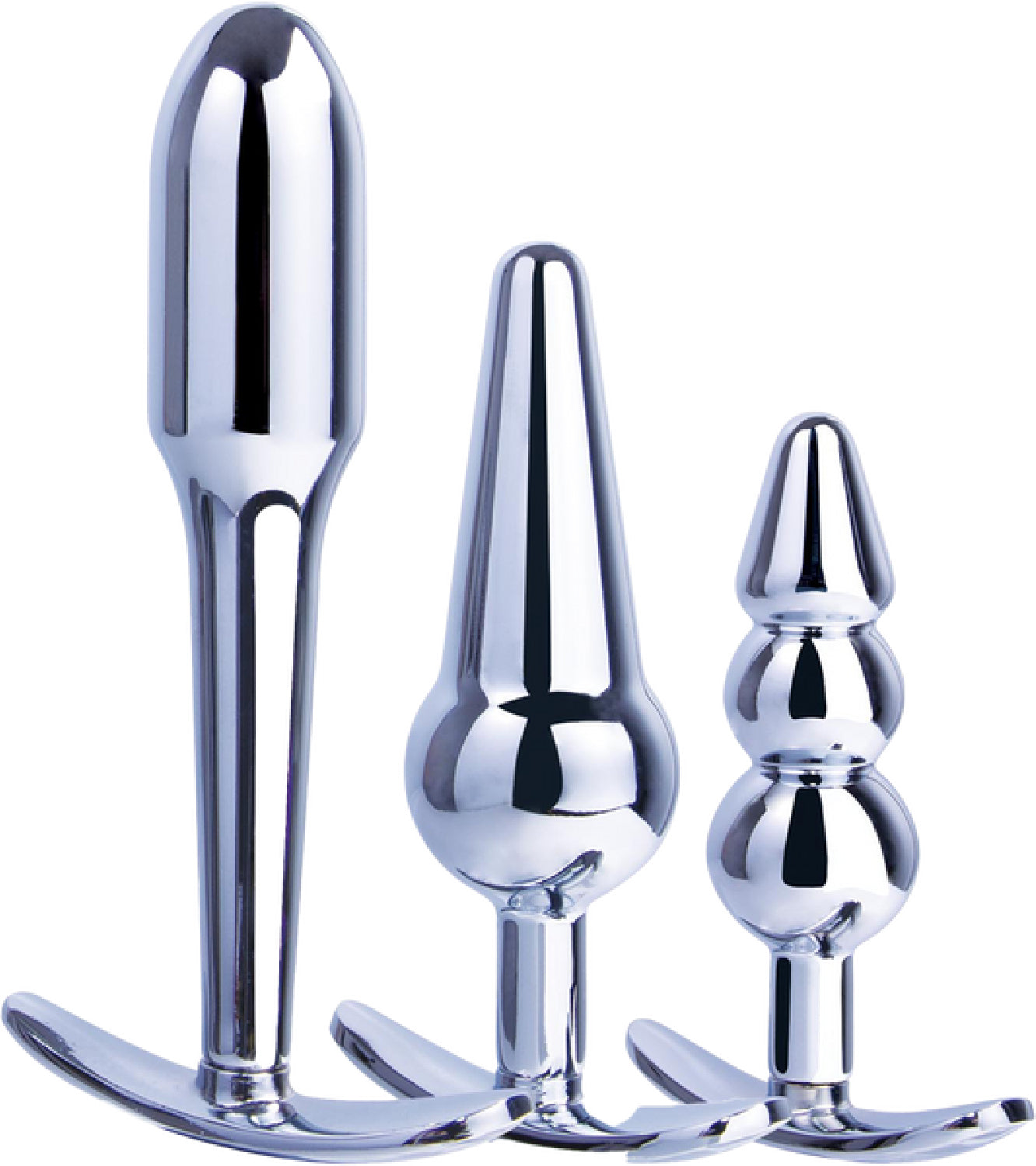 3 in 1 Metal Butt Plug Kit Set - cock rings Australia | sex swings Australia