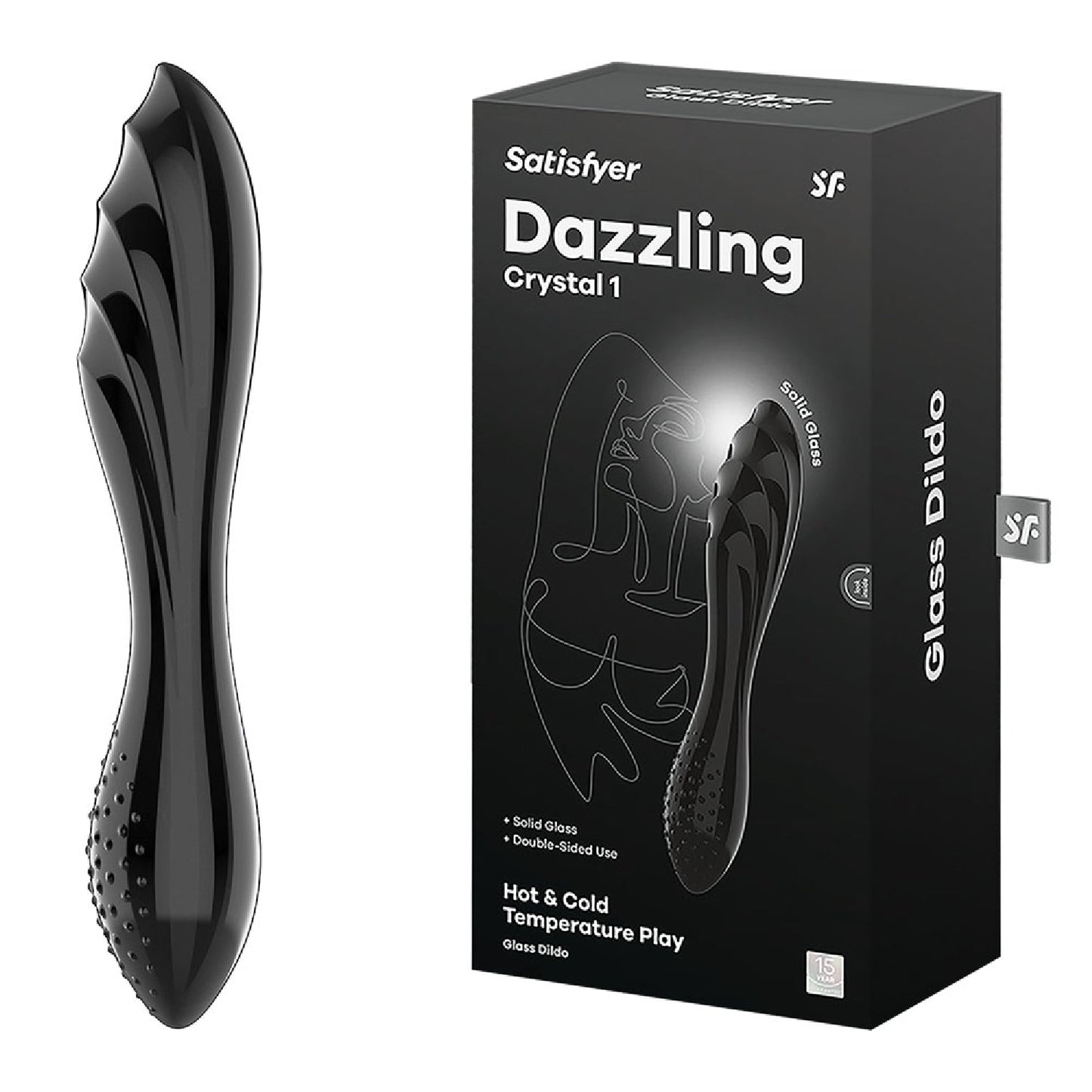 Satisfyer Dazzling Crystal 1 - Black - sex hygiene products Austr