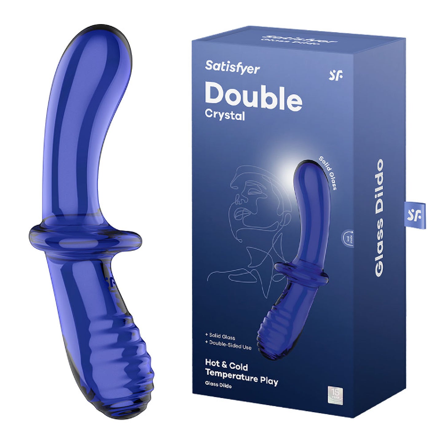 Satisfyer Double Crystal - Blue - bondage gear Australia | Sex Hygiene Products in Australia