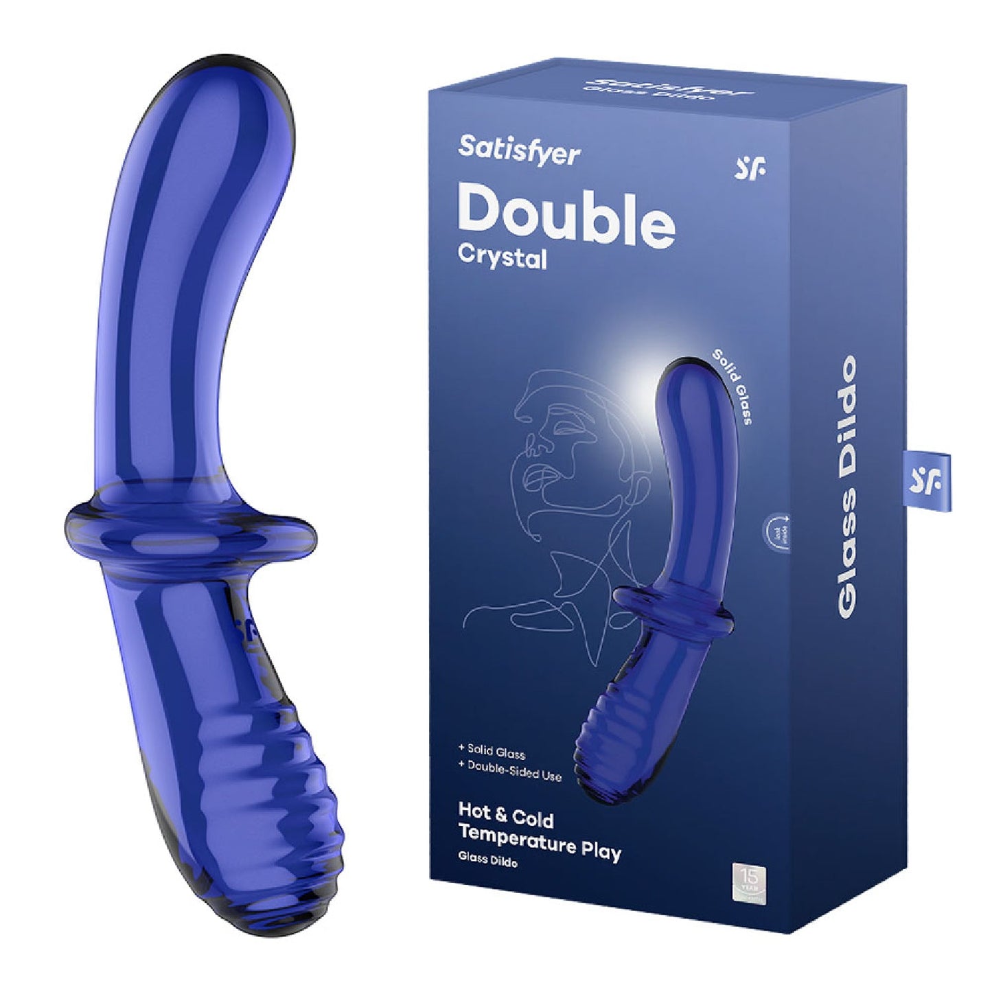 Satisfyer Double Crystal - Blue - bondage gear Australia | Sex Hy