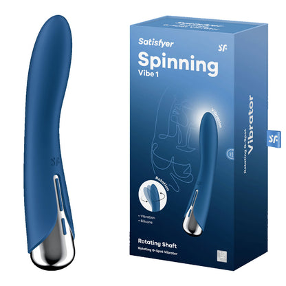 Satisfyer Spinning Vibe 1 - Blue - male sex toys | adult store online Australia