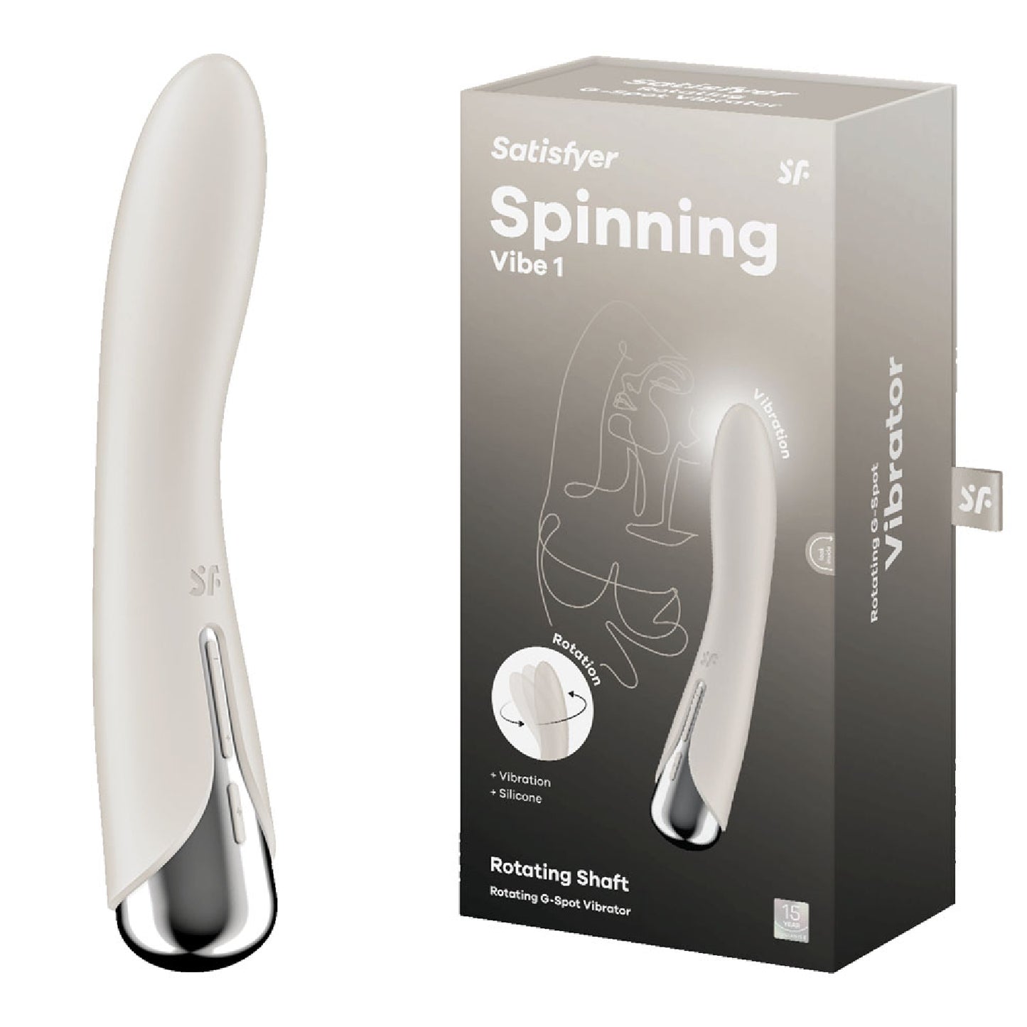 Satisfyer Spinning Vibe 1 - Beige - Couple Sex Toys in Australia | sex swings Australia