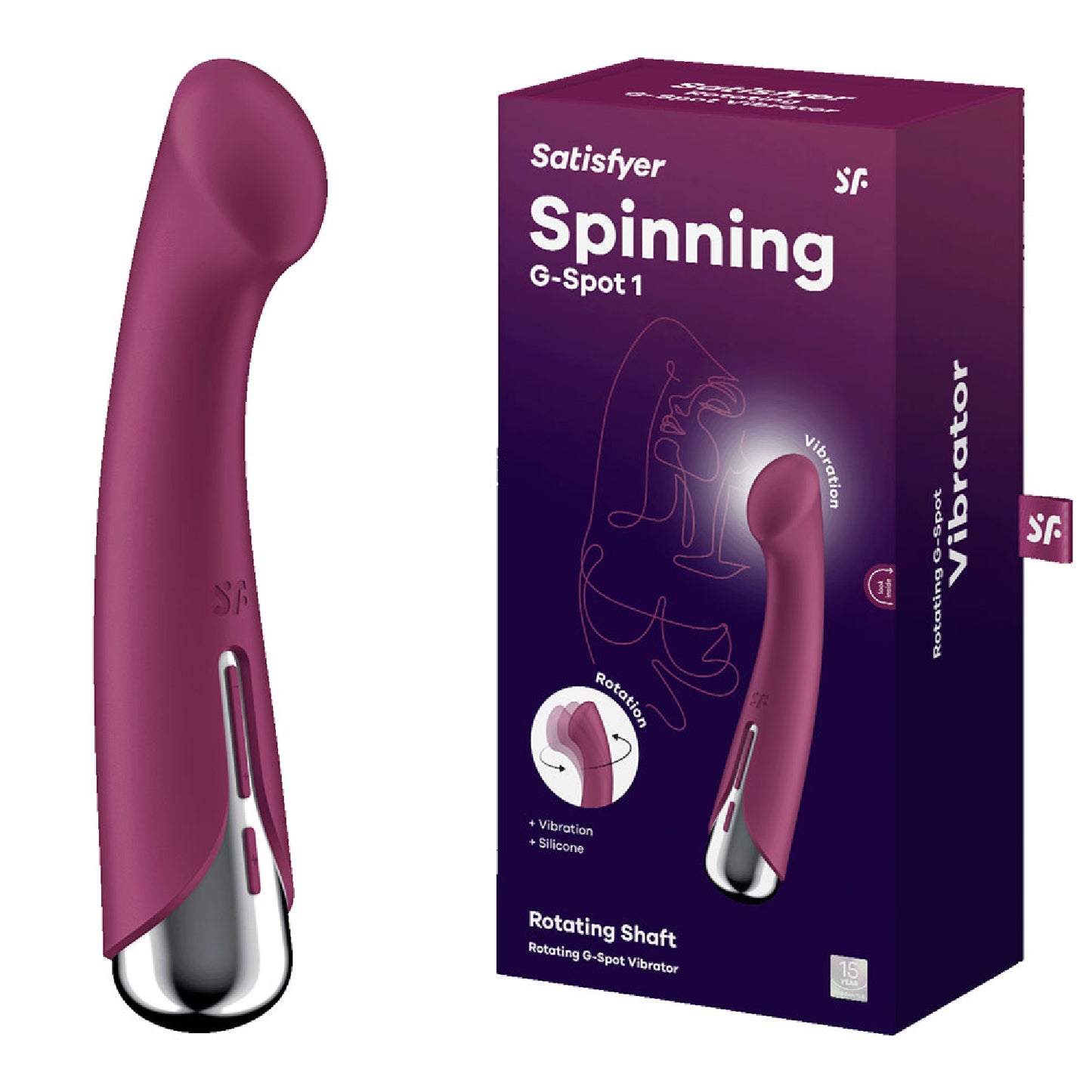 Satisfyer Spinning G-Spot 1 - Red - sex hygiene products Australia | Dildos in Australia
