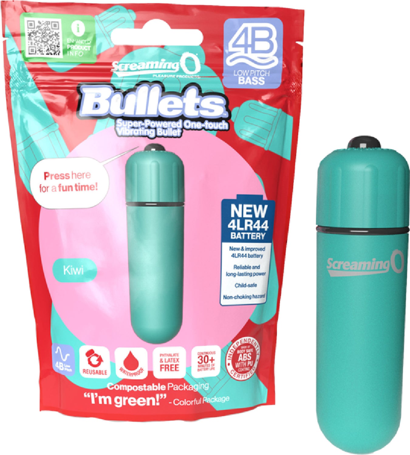 Bullets 4B Low Pitch Bass - female sex toys | Buy Glass Sex Toys in Australia