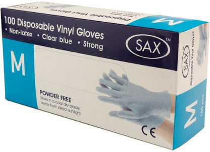 100 X Disposable Vinyl Gloves - Blue - adult store online Australia | Best Cock Rings in Australia