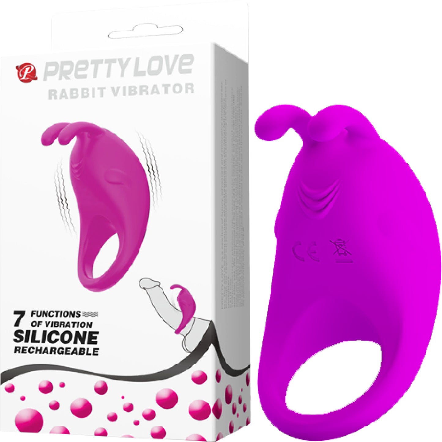 Rechargeable Rabbit Vibrator Cockring