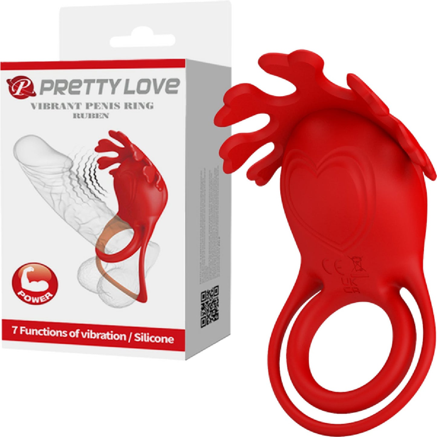 Rechargeable Vibrating Cock Ring Ruben - glass sex toys Australia