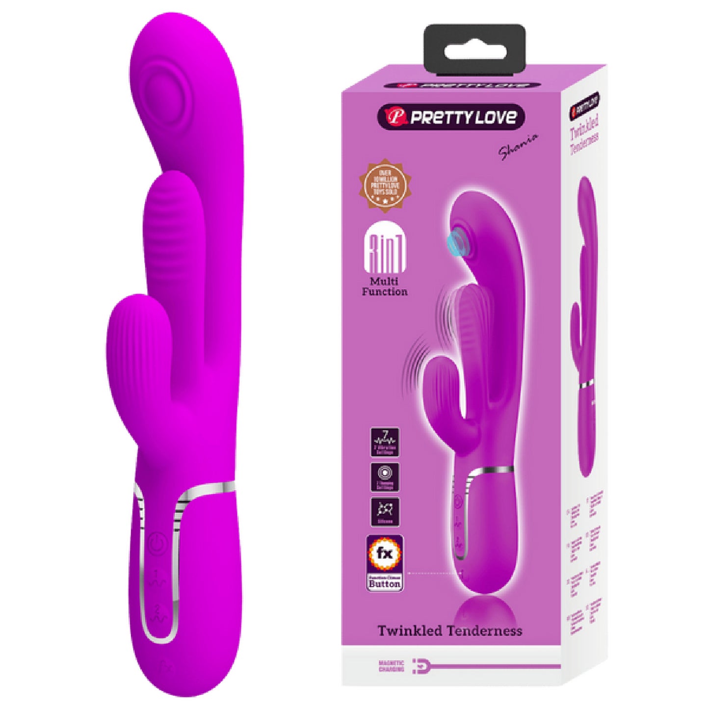 Shania - 4in1 Multi-function Vibrator - fetish gear Australia | glass sex toys Australia