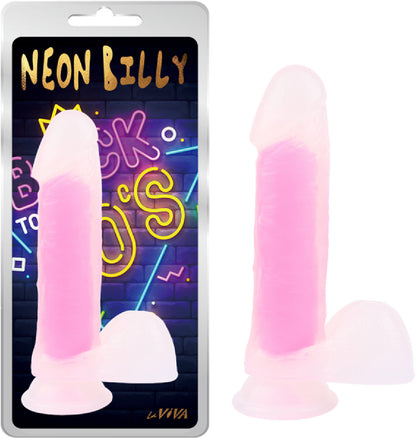 Neon Billy 7.6"  Plus Free Clean Vibe - adult store online Australia | Strap Ons in Australia